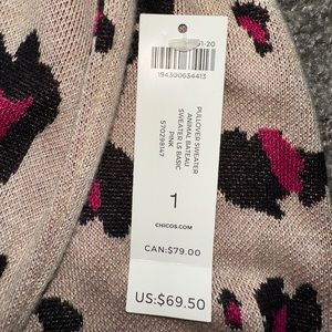 Chicos pullover blouse size 1 brand new tags attached